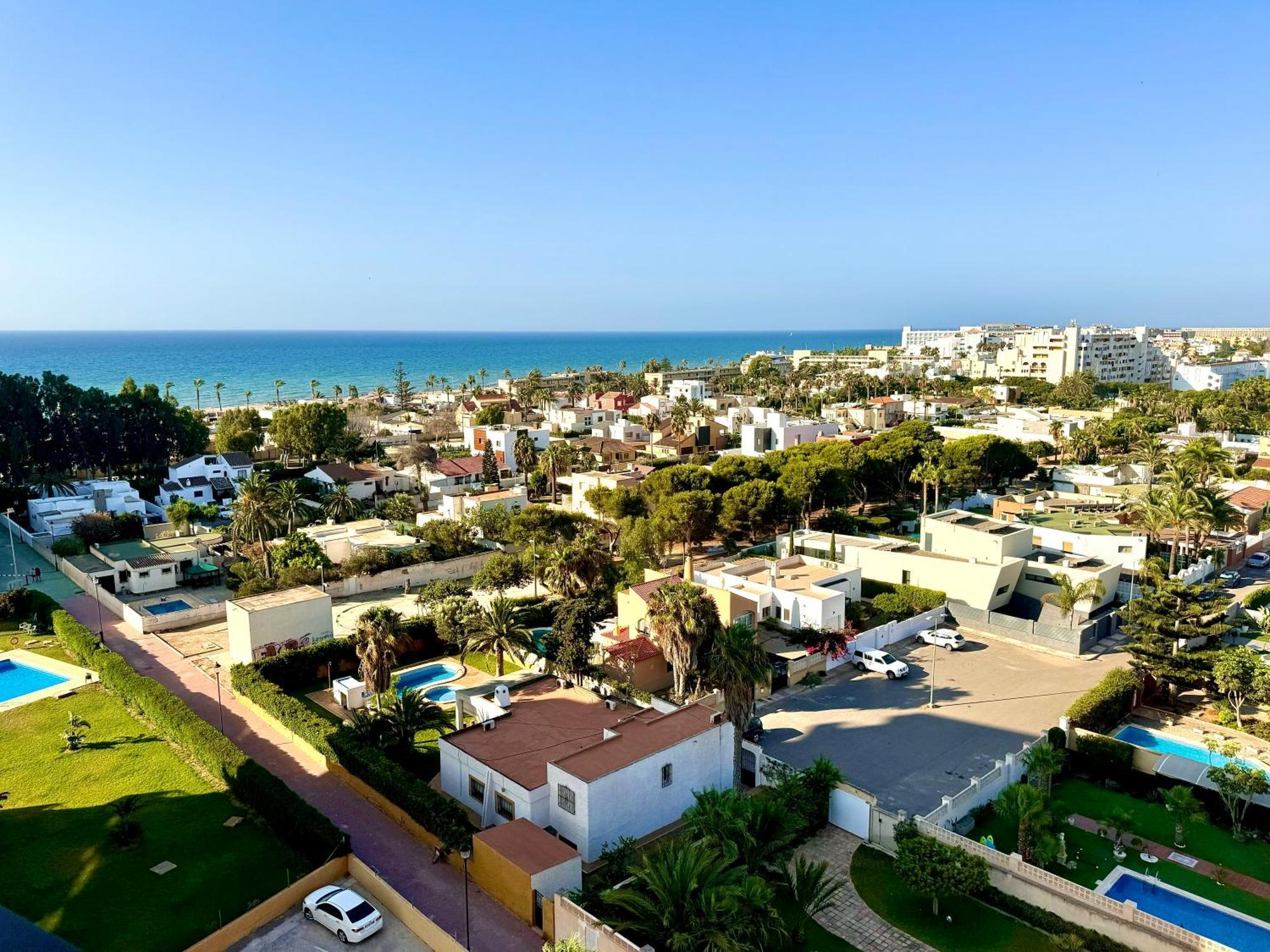 Vive La Playa A 5 Min Con Vistas-Piscina-Aire Acondicionado-Ventiladores De Techo-Wifi-Orientacion Sur Roquetas de Mar Esterno foto